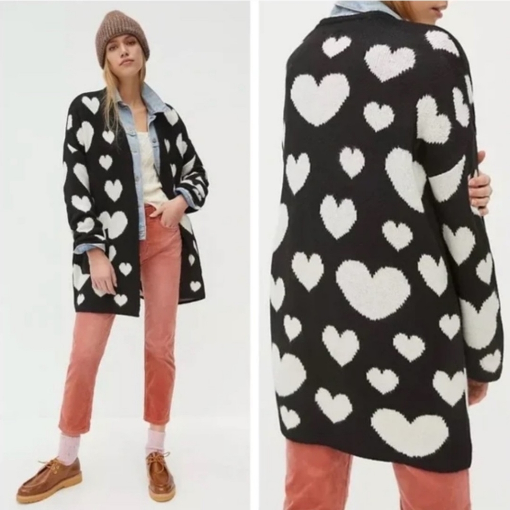 Maeve Hearts Cardigan Sweater | Anthropologie